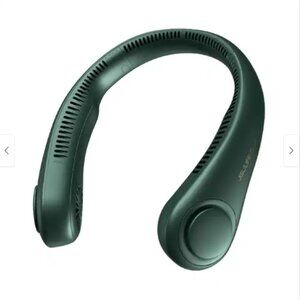 JISULIFE Green Bladeless Rechargeable Neck Fan 3 Speed